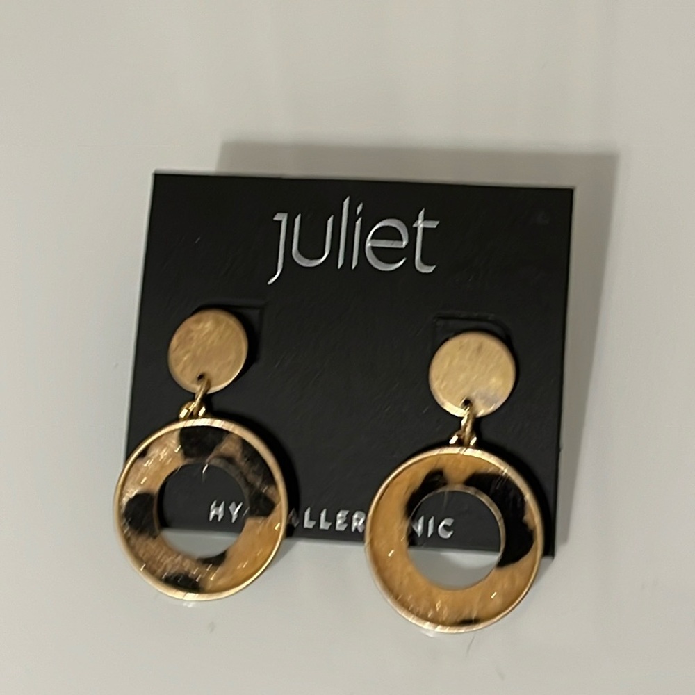 Leopard Animal print earrings, stylish hoops with furry finish